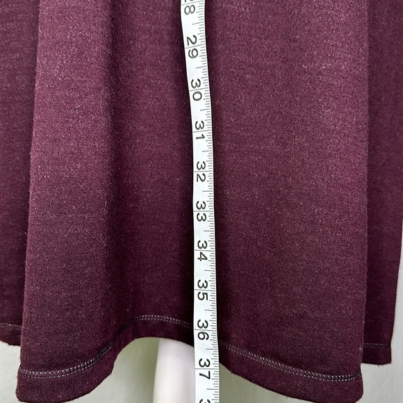 Max Edition Weekend Maroon Jersey Long Sleeve Dress Large - Picture 12 of 12